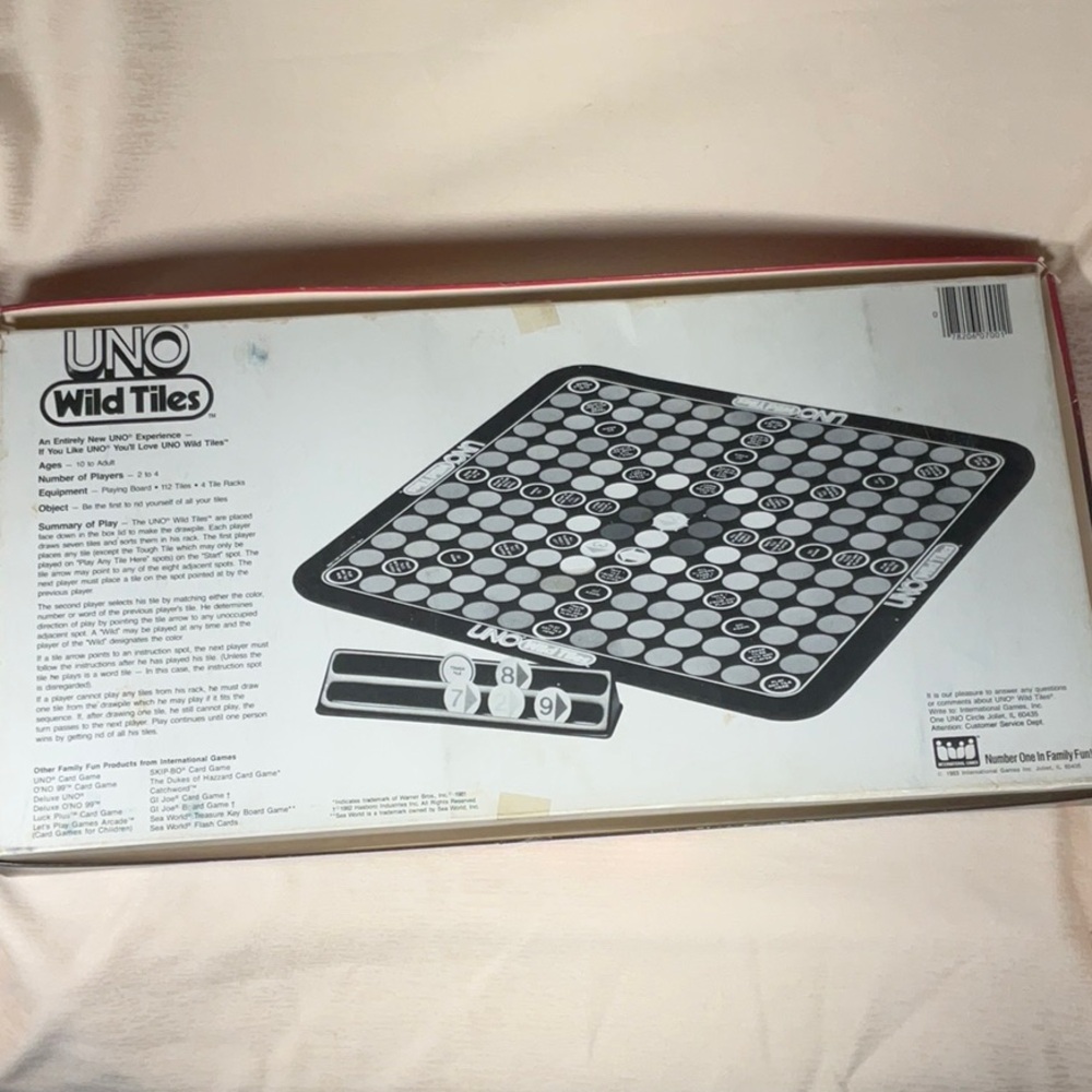 UNO Wild Tiles Board Game Vintage 1983- Complete Game - Picture 2 of 13